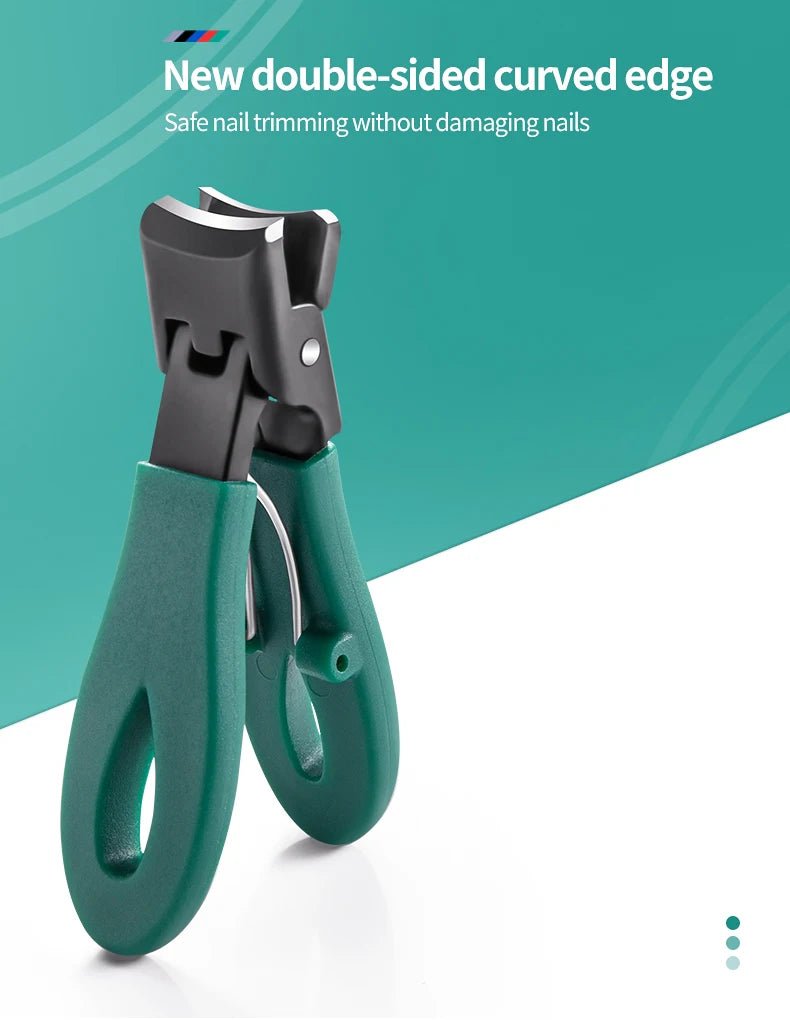 Wide Jaw Thick Toenail Clipper with Nail Catcher