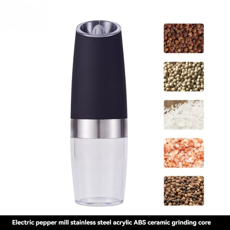 electric pepper mill stainless steel automatic gravity induction salt and pepper grinder adjustable coarseness grinder tools — Oh That's Clever Shop