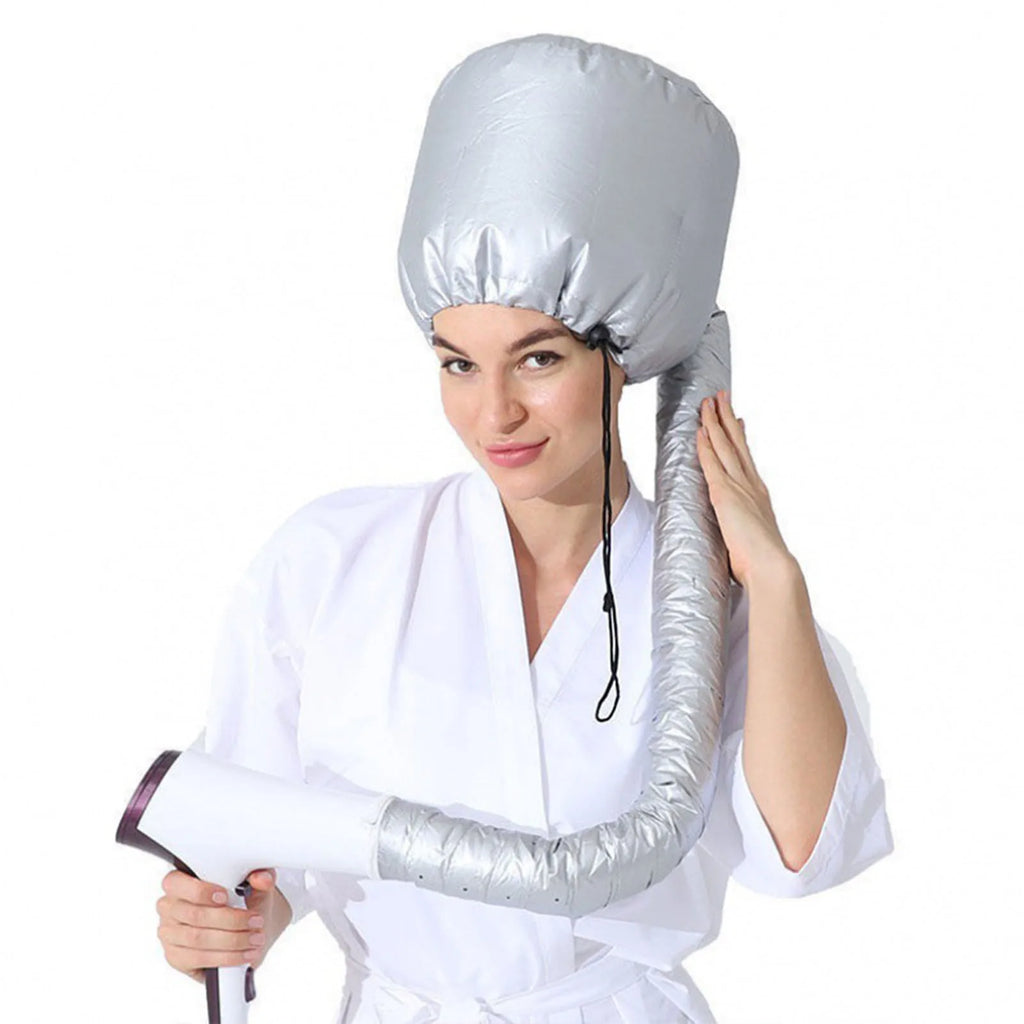 Hair dryer steamer cap for deep conditioning natural hair at home