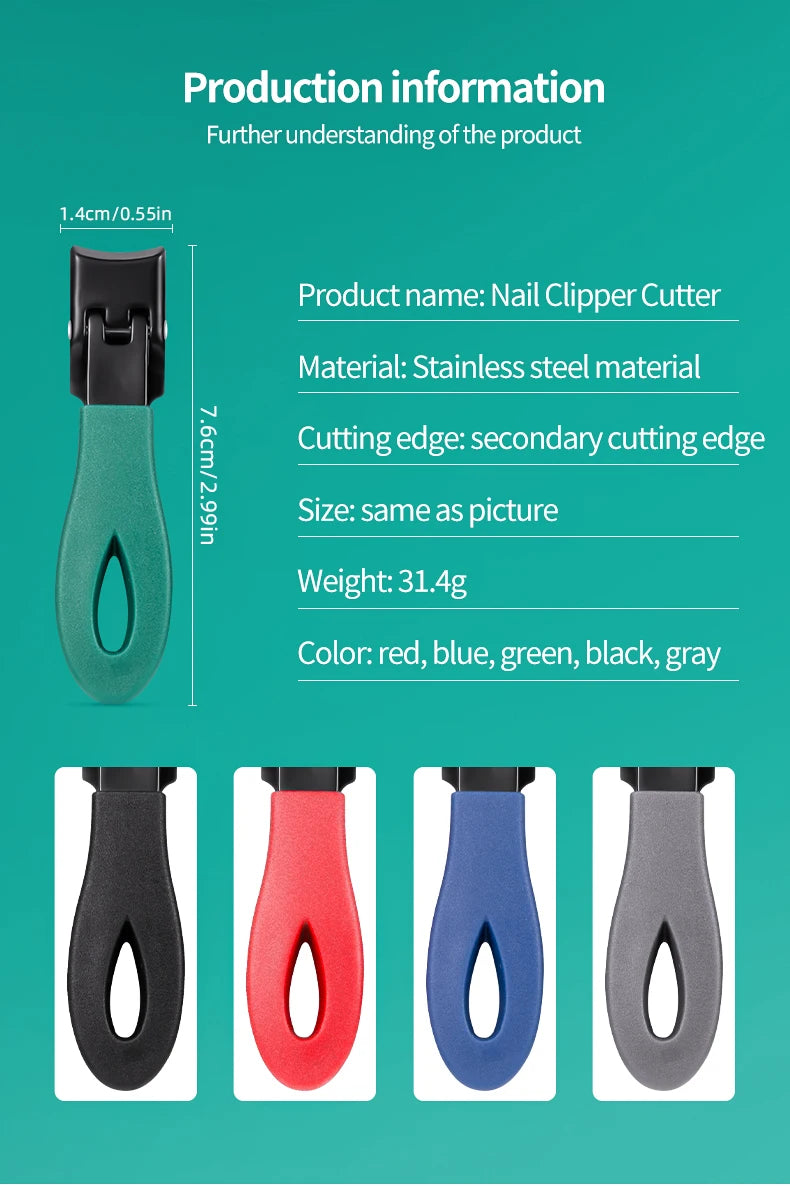 Wide Jaw Thick Toenail Clipper with Nail Catcher