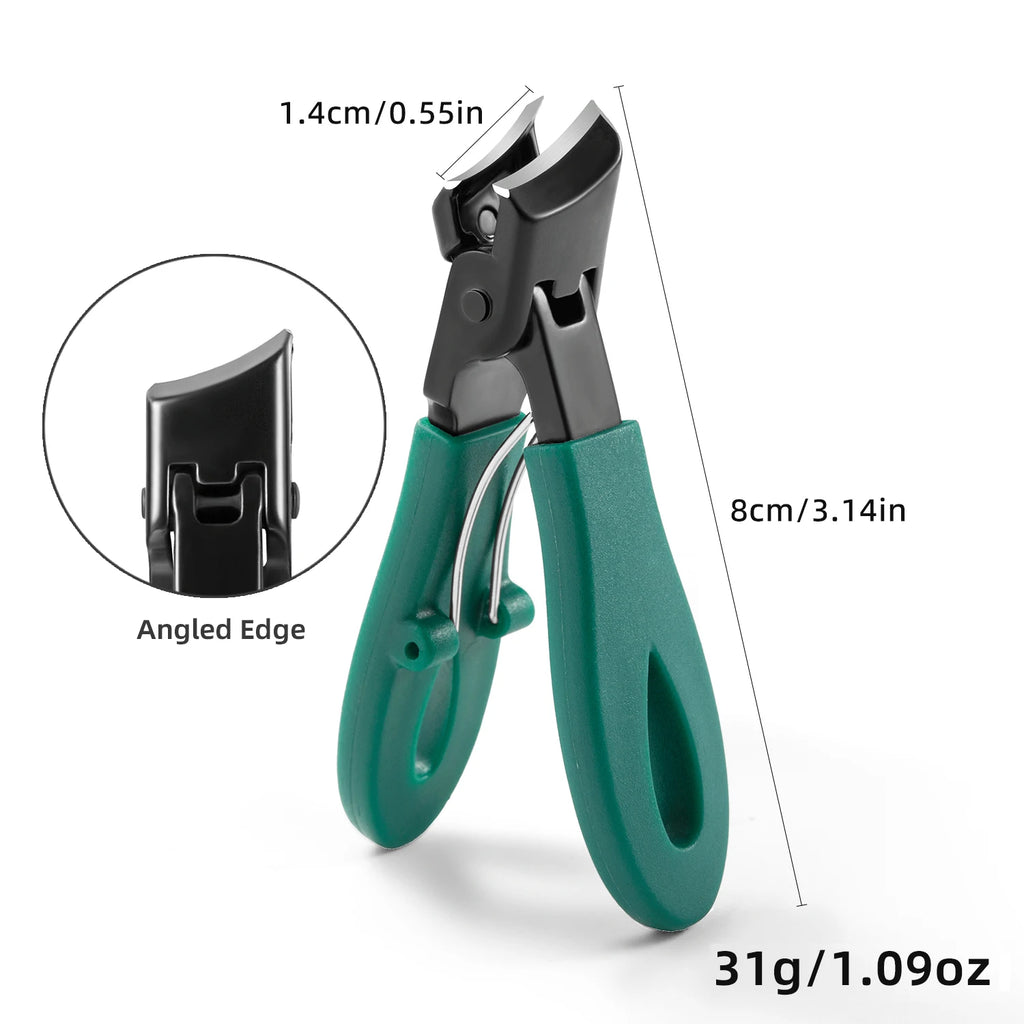 Wide Jaw Thick Toenail Clipper with Nail Catcher