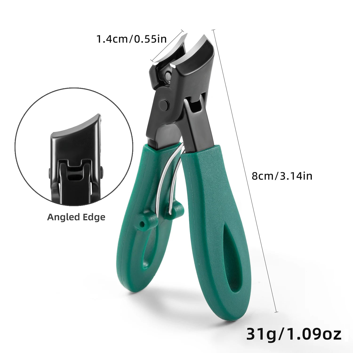 Wide Jaw Thick Toenail Clipper with Nail Catcher