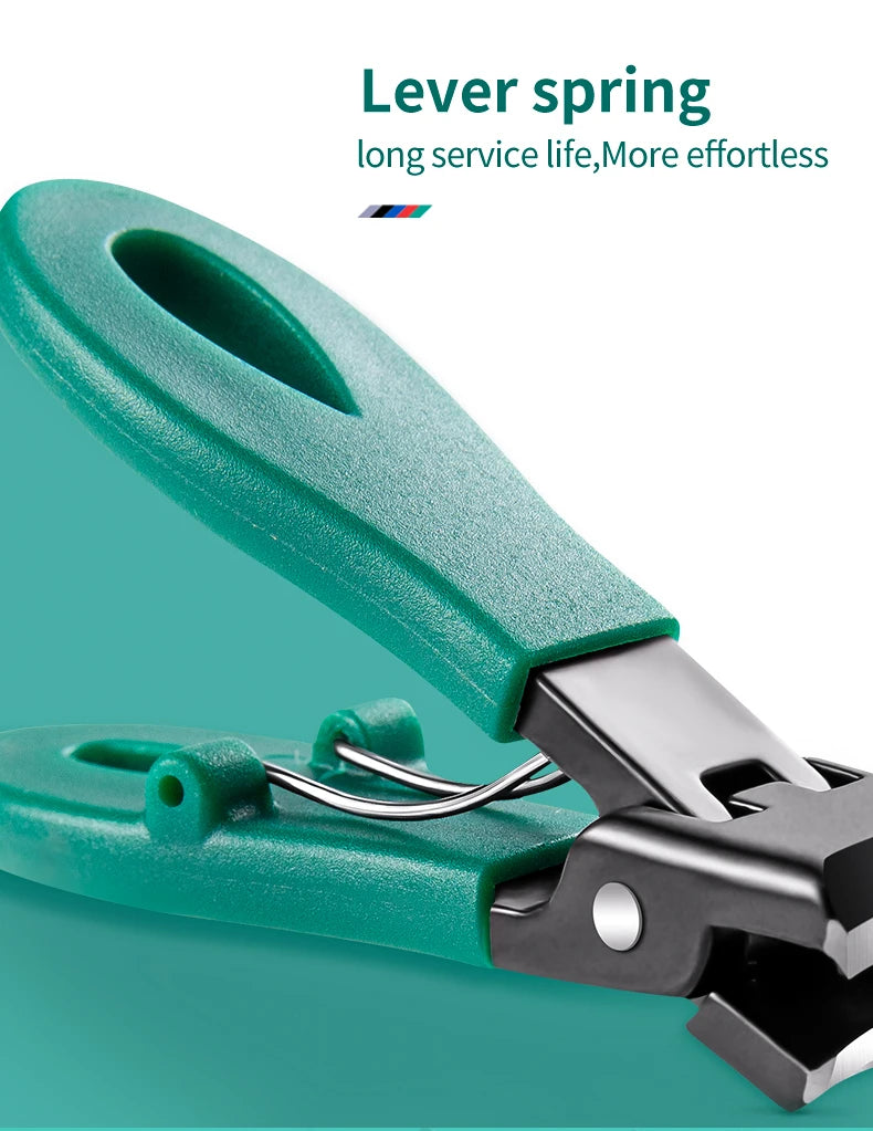 Wide Jaw Thick Toenail Clipper with Nail Catcher