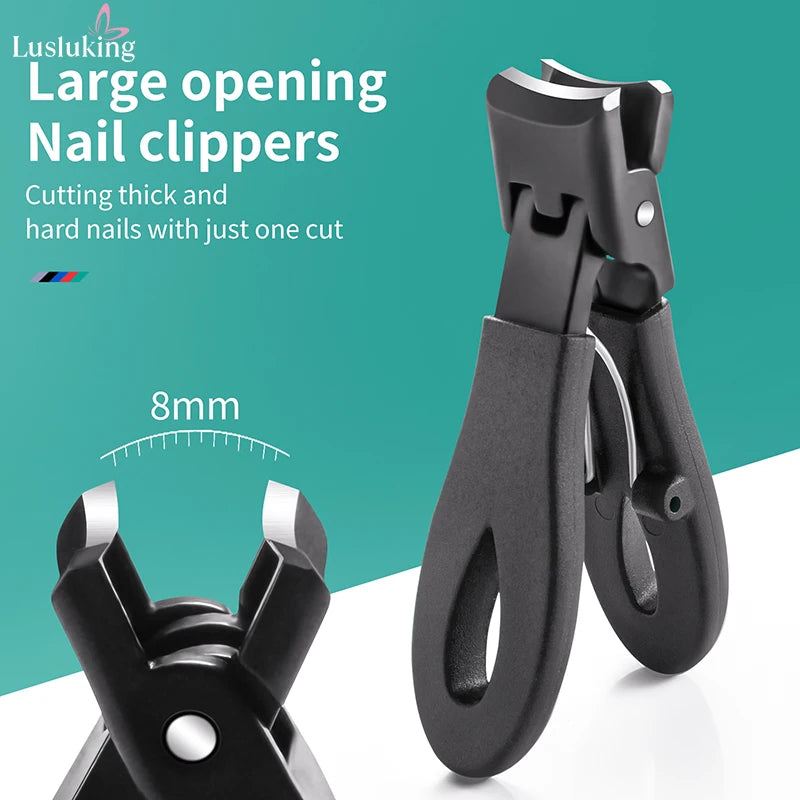 Wide Jaw Thick Toenail Clipper with Nail Catcher