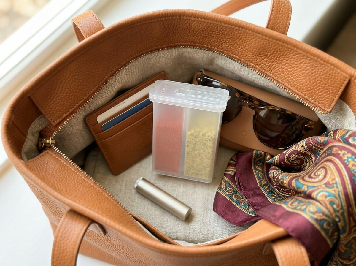 Mini portable seasoning shaker for camping, hiking, and outdoor cooking
